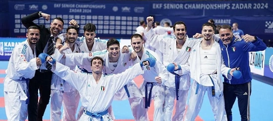 Europei di karate: Fiamme oro sul podio con oro, argento e bronzo