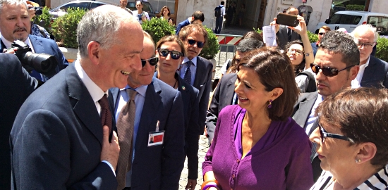 Il capo della Polizia Franco Gabrielli insieme al presidente della Camera Laura Boldrini