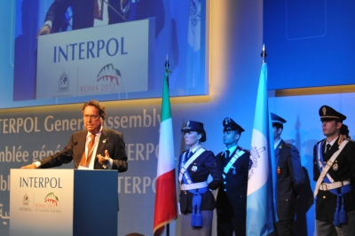 Antonio Manganelli alla cerimonia ufficiale dell'81^Assemblea Interpol