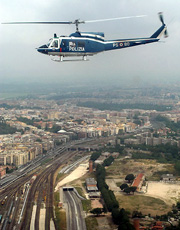elicottero del reparto volo della Polizia di Stato