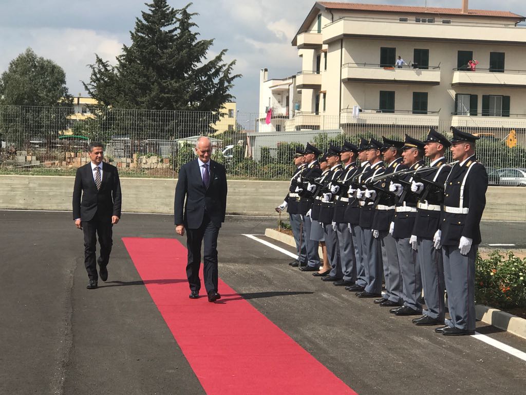 Il capo della Polizia Franco Gabrielli a Marconia di Pisticci (Matera) durante l’inaugurazione della nuova sede del Commissariato