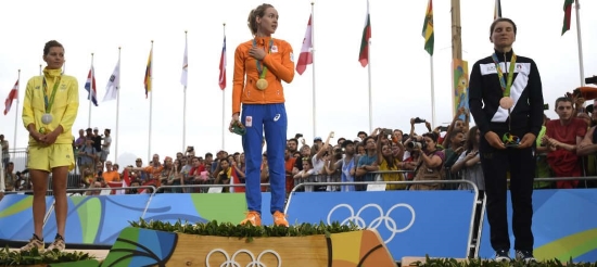 Elisa Longo Borghini sul podio di Rio 2016