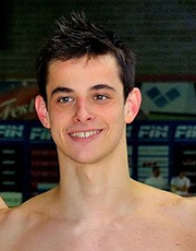 Il nuotatore delle Fiamme oro Stefano Pizzamiglio