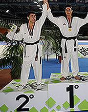 Diego Redina e Gino Giubilei sul podio dei 63 kg