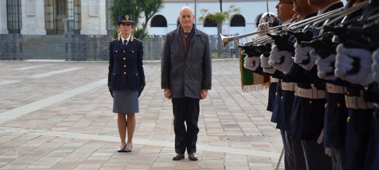 L'arrivo di Franco Gabrielli alla Scuola allievi agenti di Caserta