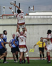 Le Fiamme oro rugby in azione