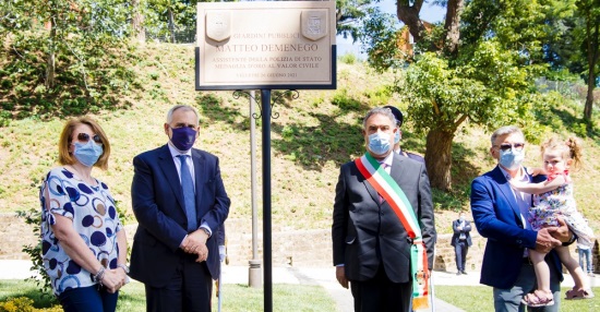 Il capo della Polizia inaugura un parco pubblico dedicato a Matteo Demenego