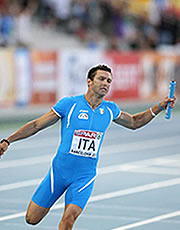 Il velocista delle Fiamme oro Maurizio Checcucci