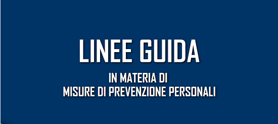 Linee guida in materia di misure di prevenzione personali, 3° edizione