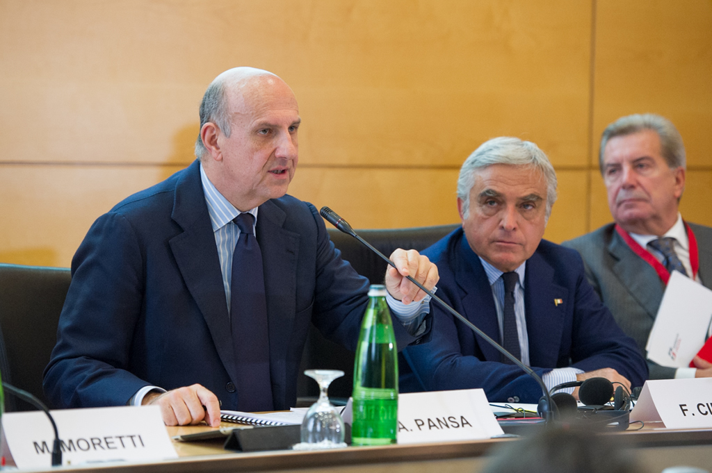 Il capo della Polizia Alessandro Pansa e il vice capo Francesco Cirillo durante la conferenza nazionale sui furti di rame