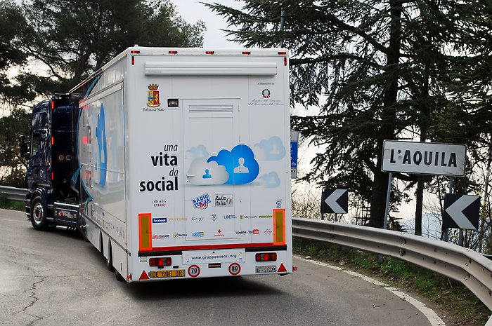 L'arrivo del Truck a L'Aquila