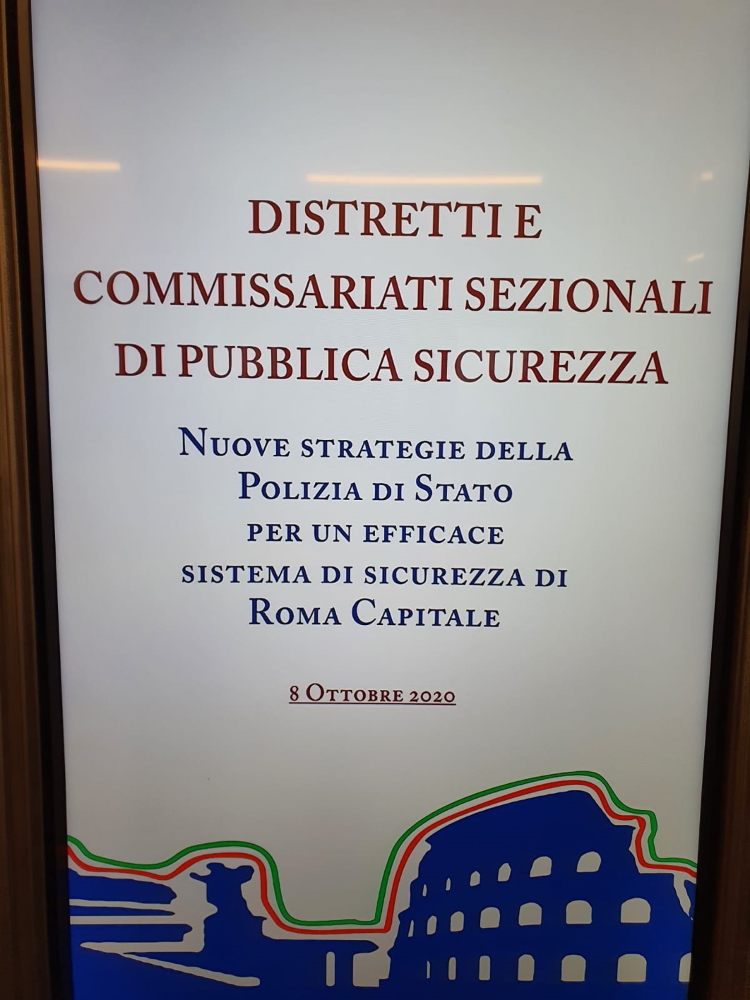 La presentazione dei distretti di pubblica sicurezza a Roma
