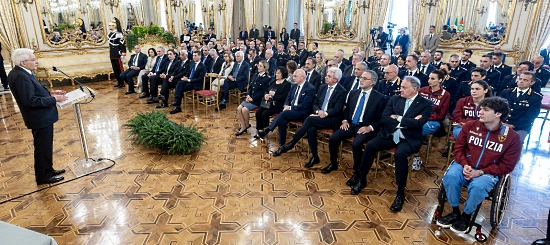 Presidente Mattarella riceve Polizia di Stato