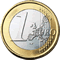 Fronte di una moneta da 1 euro