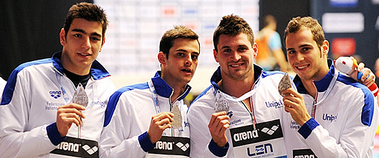 Marco Orsi e Stefano Pizzamiglio con la squadra vice campione d'Europa