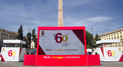 160° anniversario della Polizia_piazza del Popolo a Roma