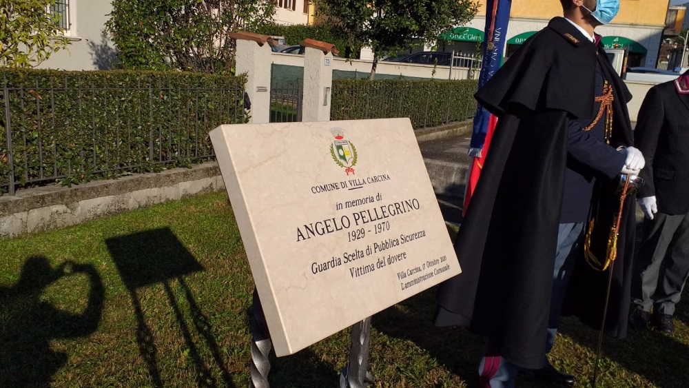 Le cerimonie di intitolazioni di spazi cittadini alla guardia scelta Angelo Pellegrino e alla guardia Battista Prati