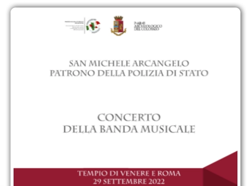 Concerto Banda musicale della Polizia di Stato per le Celebrazioni per San Michele Arcangelo Patrono della Polizia di Stato 29 settembre 2022