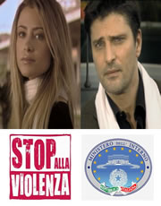 Martina Stella e Lorenzo Flaherty nello spot contro la violenza