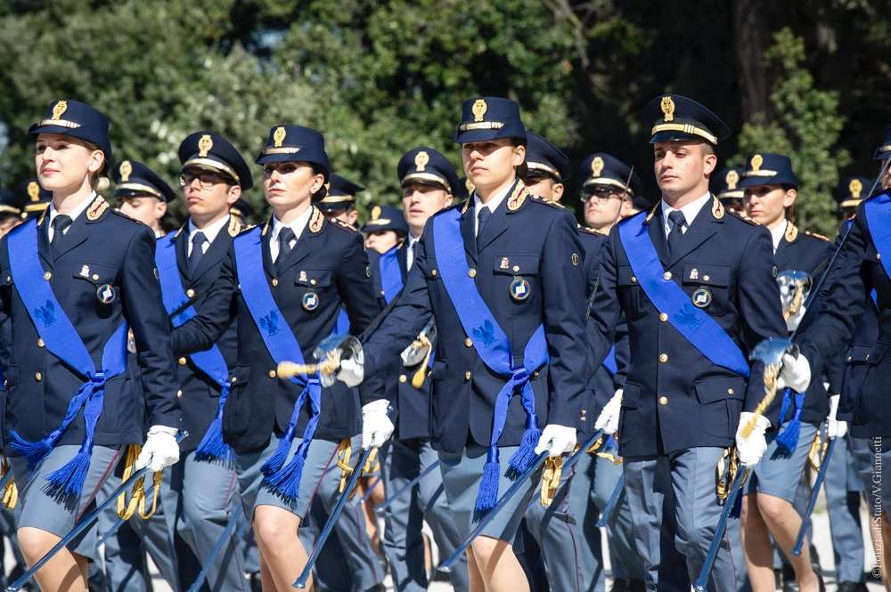 Lo schieramento del 171° anniversario della Fondazione della Polizia