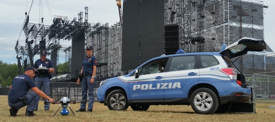 La polizia al Vasco Modena Park 2017