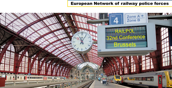 La locandina dell'incontro Railpol delle polizie ferroviarie europee