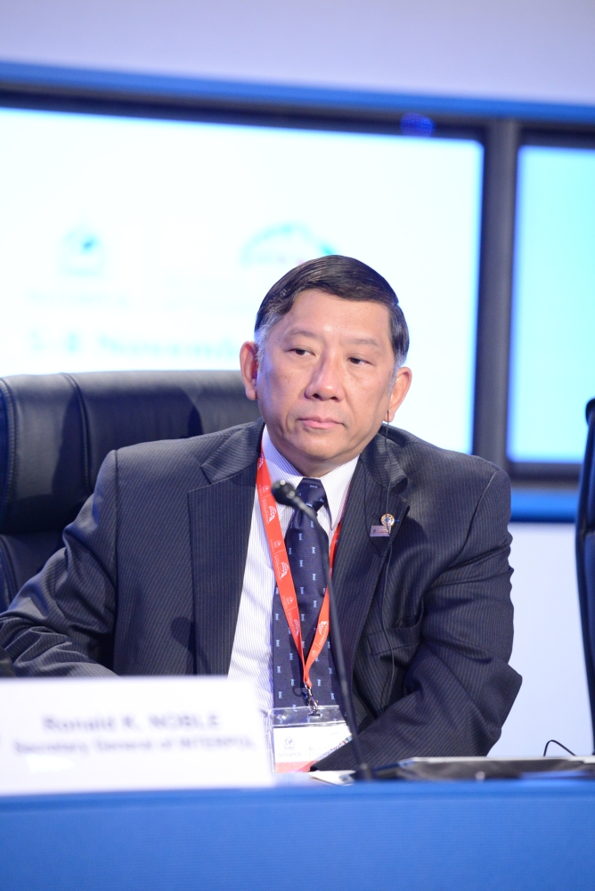 Il presidente dell'Interpol Boon Hui Khoo all'81^ Assemblea Interpol