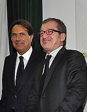 Il ministro dell'Interno, Roberto Maroni e il capo della Polizia, Antonio Manganelli
