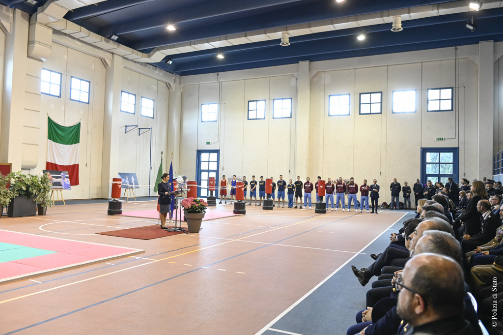 Inaugurazione della sezione giovanile delle Fiamme oro a Spoleto