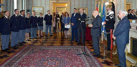 Il prefetto Pansa in visita al Quirinale dal presidente della Repubblica Giorgio Napolitano