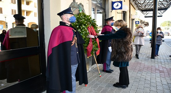 Deposizione corona in ricordo di Emanuele Petri a Castiglion Fiorentino