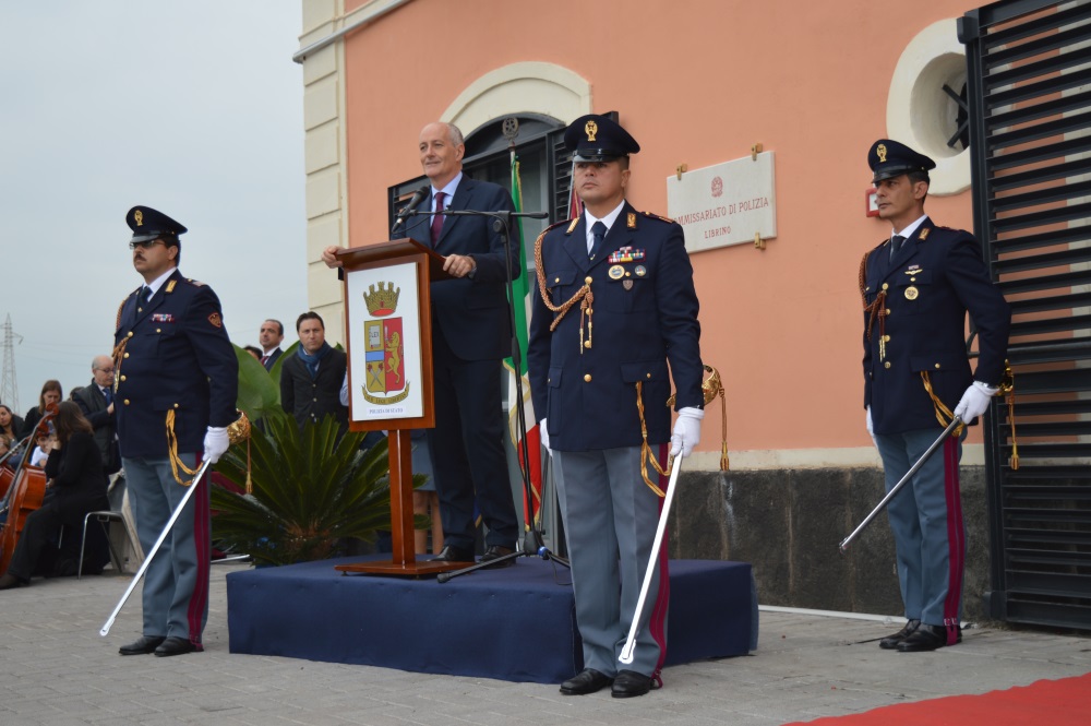 L'intervento del capo della Polizia Franco Gabrielli durante l'inaugurazione del nuovo Commissariato