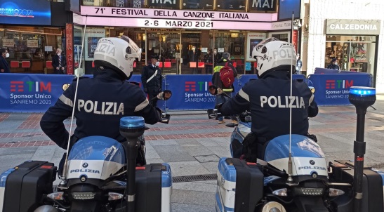 La Polizia stradale al festival di Sanremo