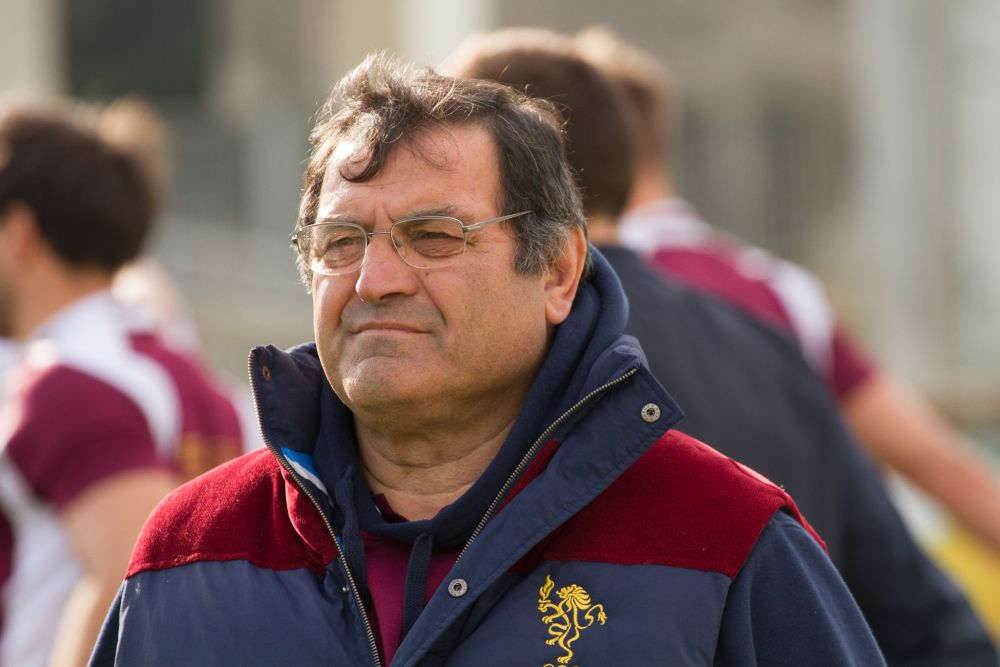 L'allenatore della Squadra Fiamme oro rugby Pasquale Presutti.  (Foto di Paolo Cerino)