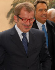Il Ministro dell'Interno Roberto Maroni e il Capo della Polizia Antonio Manganelli