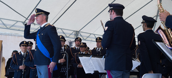 La Banda della Polizia di Stato all'inaugurazione della nuova sede del commissariato di Assisi
