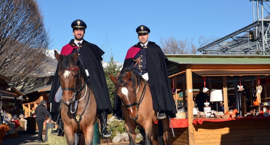Polizia a Cavallo ad Aosta capodanno 2013