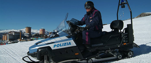 Servizio di polizia sulla neve