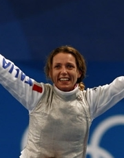 La campionessa delle Fiamme oro Valentina Vezzali