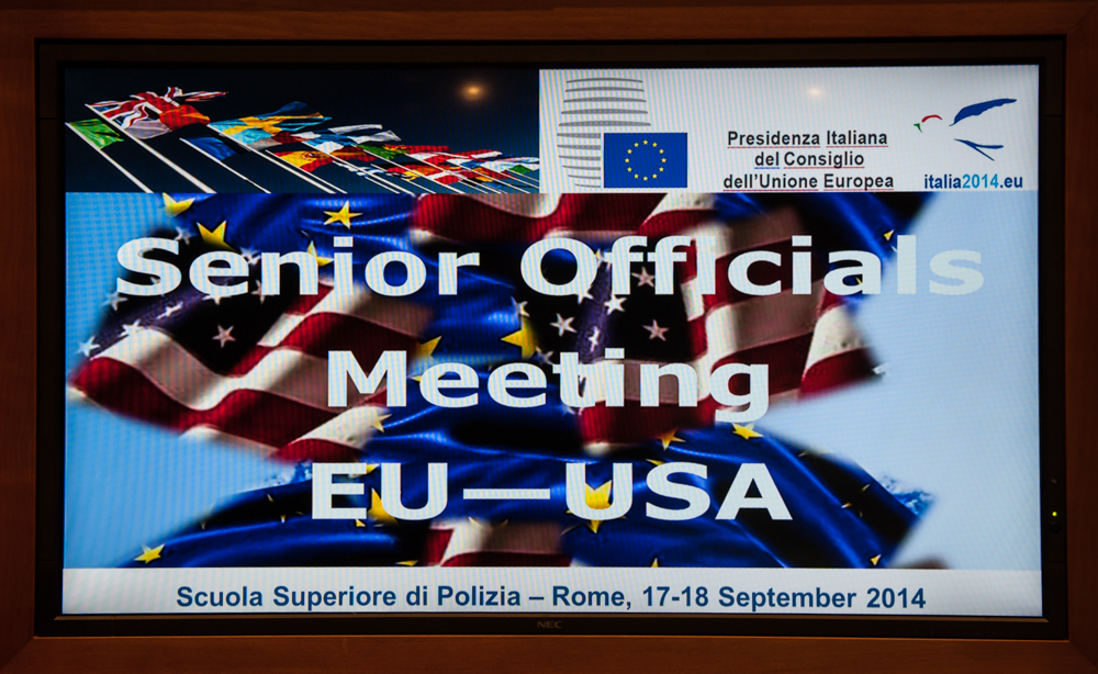 Il logo di presentazione dell'incontro UE-USA