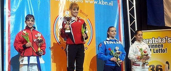 Michela Pezzetti sul podio degli Open di Olanda