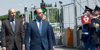 Il ministro dell'Interno Angelino Alfano con il capo della Polizia Alessandro Pansa