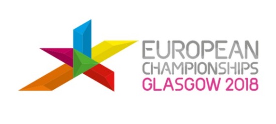 Il logo dei campionati europei di Glasgow 2018