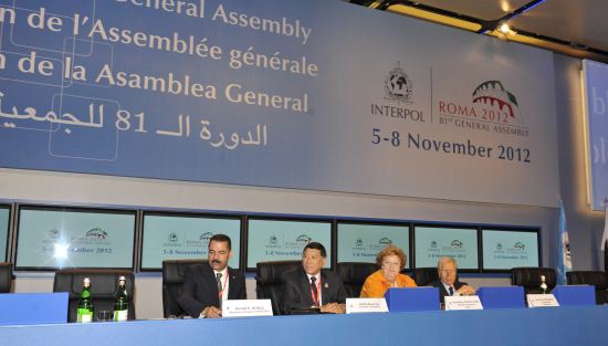 il vertice ministeriale durante l'assemblea interpol a roma