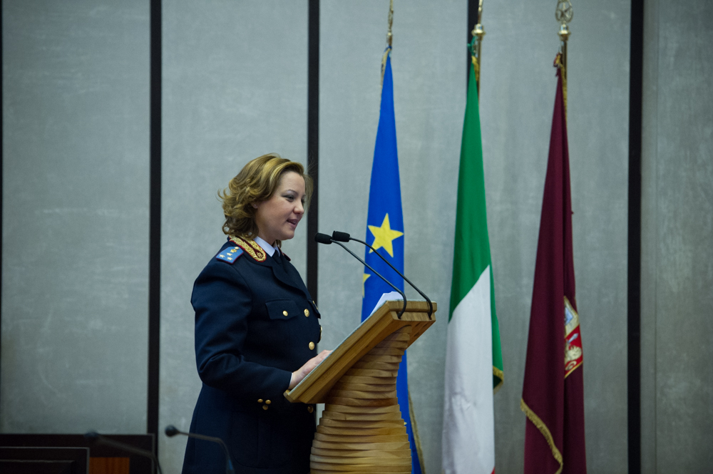 La cerimonia di chiusura dei corsi per funzionari alla Scuola superiore di Polizia, l'intervento del capo corso Marika Bruno 