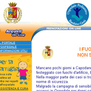 La pagina del sito dell'ospedale Bambino Gesù dedicata all'uso corretto dei fuochi d'artificio