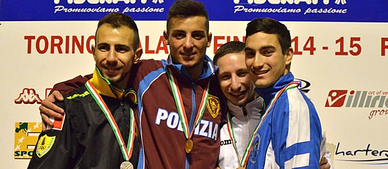 Luca Maresca sul podio dei Campionati italiani di karate