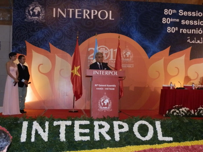Il discorso del vice capo della Polizia Francesco Cirillo all'80^ Assemblea Interpol ad Hanoi
