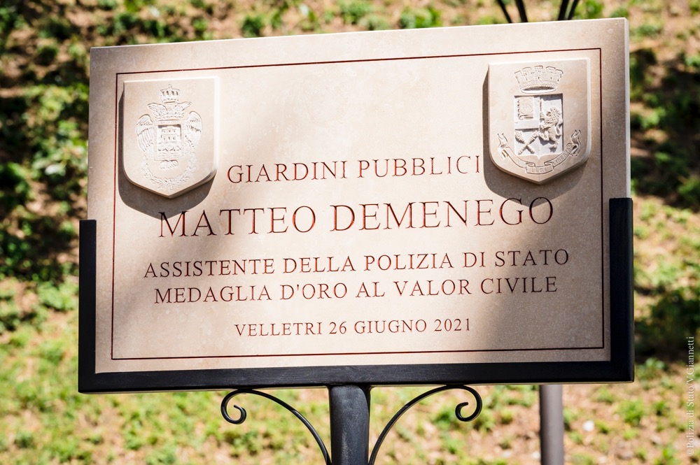Le foto della cerimonia d'intitolazione del parco pubblico a Matteo Demenego