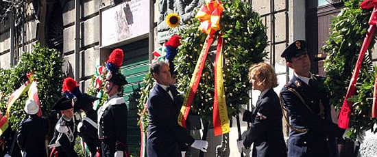 Via Carini, a Palermo, durante la commemorazione